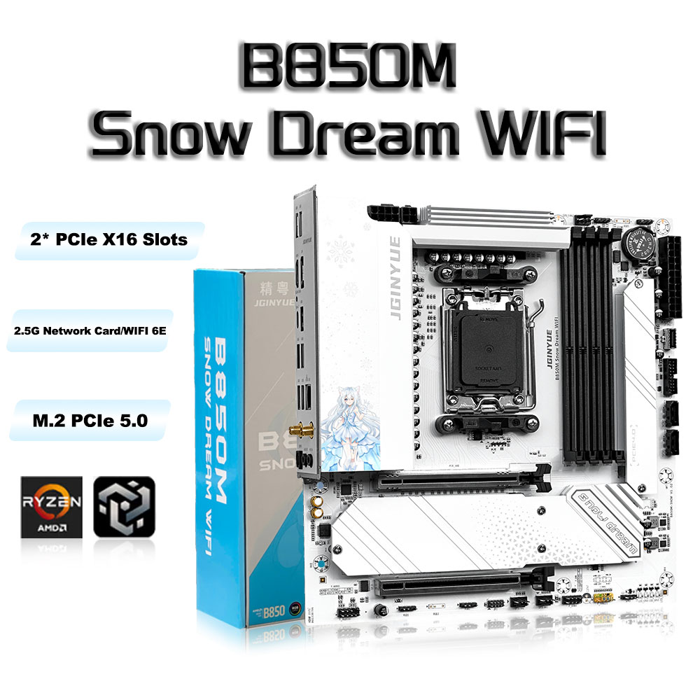Am5 Micro Atx Pcie 5.0 Motherboard - Carte mère de jeu JGINYUE B850M