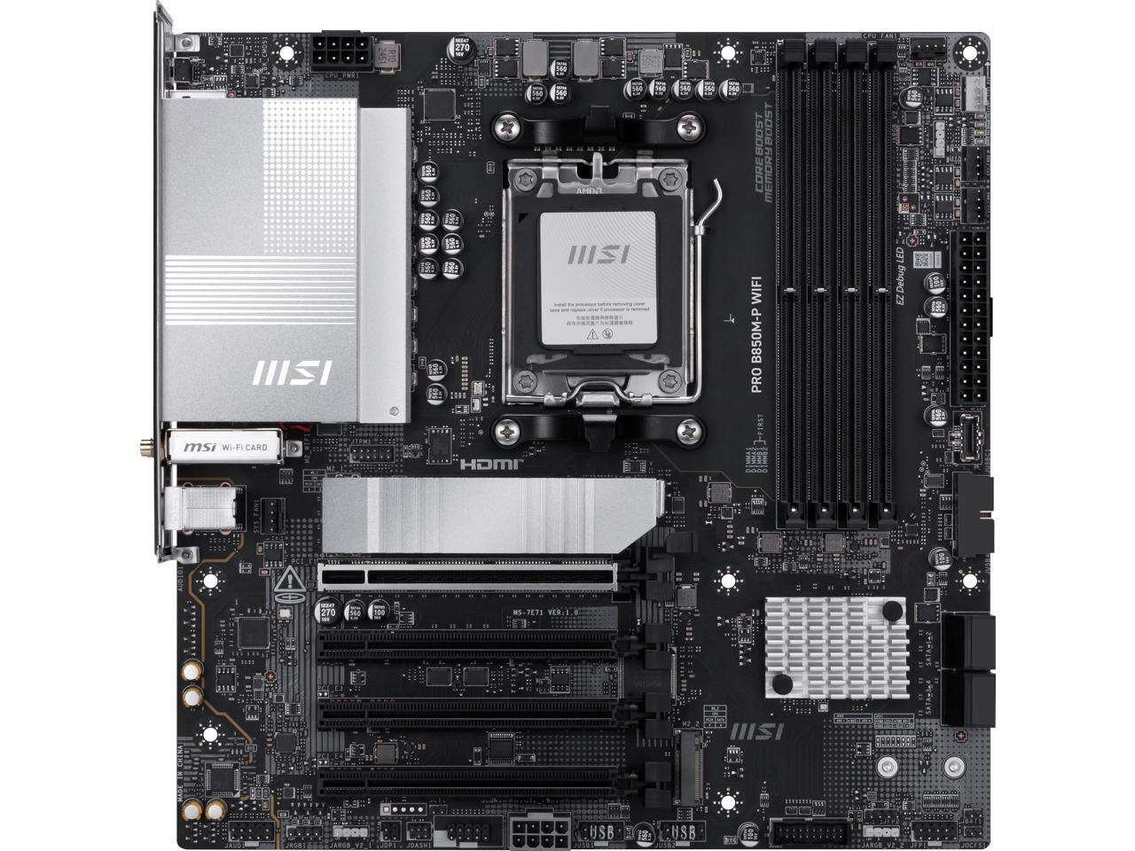 Carte mère MSI PRO B850M-P WIF - Am5 Micro Atx Pcie 5.0 Motherboard avis et prix